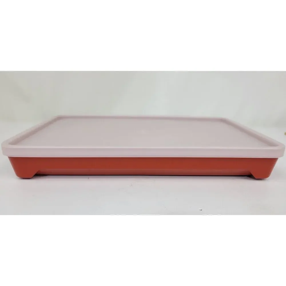 Tupperware Paprika Color Hot Dog Meat Bacon Keeper 1292-8 & Lid Kitchen Storage